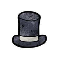 cartoon old top hat N23