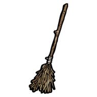 cartoon witch&#039;s broom N5