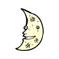 Cartoon Crescent Moon N18