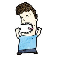 cartoon screaming man N21