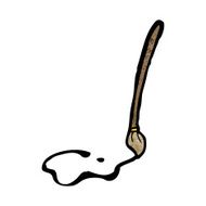 cartoon calligraphy brush N7