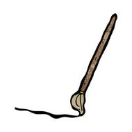 cartoon calligraphy brush N8