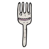 fork cartoon character N3