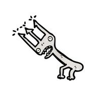 fork cartoon character N4