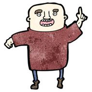 cartoon man with idea N171