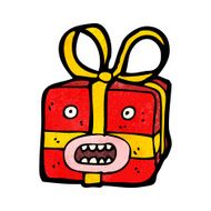 cartoon monster christmas present N2