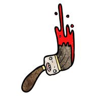 Messy Paint Brush Cartoon Character N7