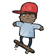 Cartoon Boy On Skateboard N19