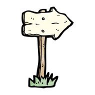 cartoon sign post arrow N4