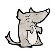 cartoon little wolf N80