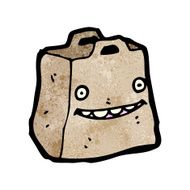 paper bag cartoon character N10