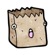 paper bag cartoon character N12
