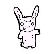cartoon pink rabbit N47