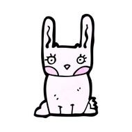 cartoon pink rabbit N48