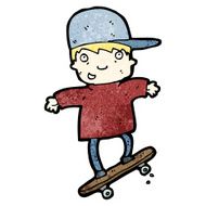 Cartoon Boy On Skateboard N20