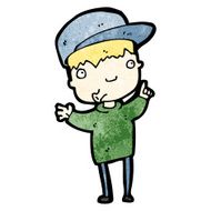 cartoon boy asking question N29
