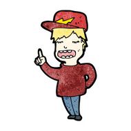 cartoon boy asking question N30