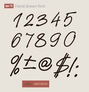 Vector hand drawing font N3