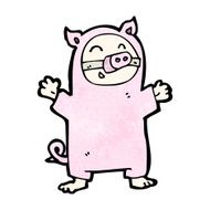 cartoon pig costume N5