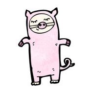 cartoon pig costume N6