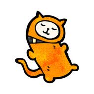 funny cartoon cat N161