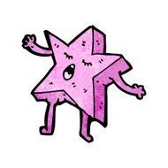 pink star cartoon character N10