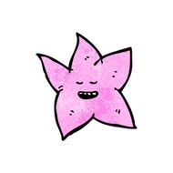 pink star cartoon character N13