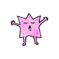 pink star cartoon character N15