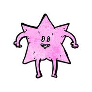 pink star cartoon character N16