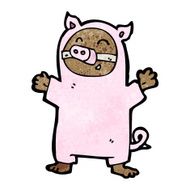 cartoon pig costume N7
