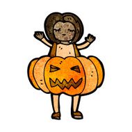 cartoon woman in pumpkin costume N2