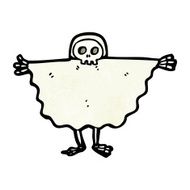 cartoon person in ghost costume N4