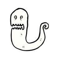 cartoon spooky ghost N107