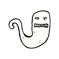 cartoon spooky ghost N108