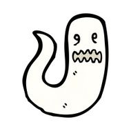 cartoon spooky ghost N113