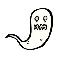 cartoon spooky ghost N114
