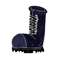 cartoon old work boot N10