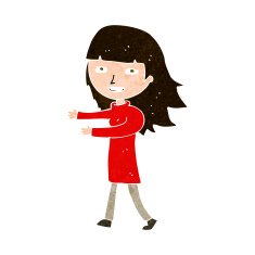 cartoon happy girl N98