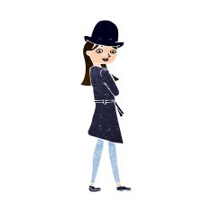 Cartoon Female Spy N33