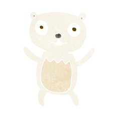 Cartoon Polar Bear Cub N52
