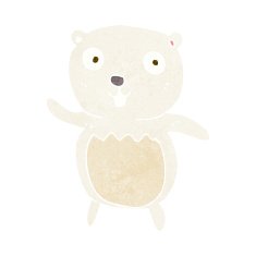 Cartoon Polar Bear Cub N53
