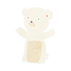 Cartoon Polar Bear Cub N55