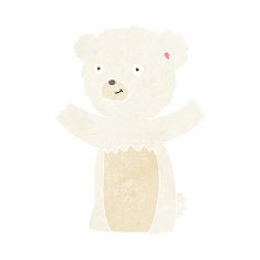 Cartoon Polar Bear Cub N57