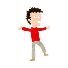 cartoon happy man N474
