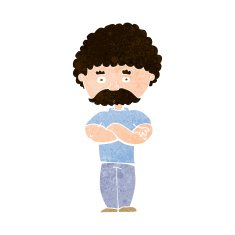 cartoon dad with folded arms N10