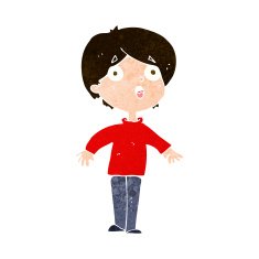 cartoon surprised man N143