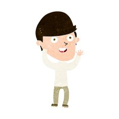 cartoon happy man N475