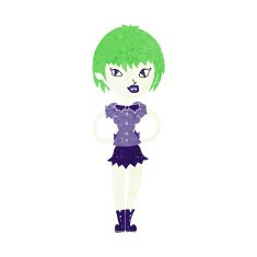 cartoon pretty vampire girl N30