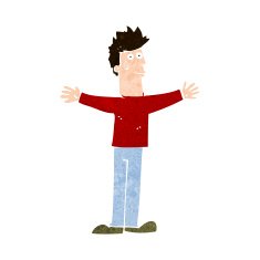 cartoon happy man N476