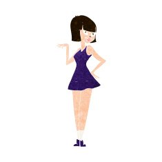cartoon pretty woman N277